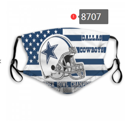 NFL 2020 Dallas Cowboys #4 Dust mask with filter